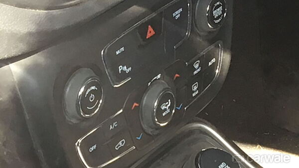 Interior of the Jeep Compass snapped on test in Mumbai